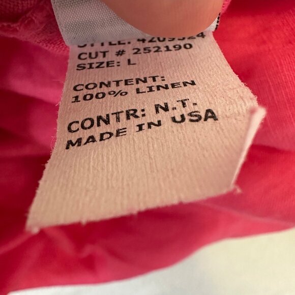 Cut Loose 100% Linen A-Line Skirt Size L Pink Ankle Length Pockets Lagenlook - Picture 7 of 10